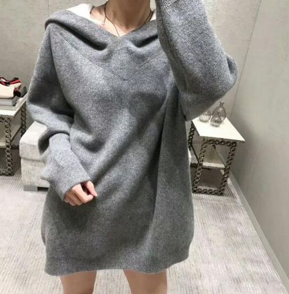 

роскошные женские одежды дизайнер свитера весна марка same стиль пуловер свитер серый черный дизайнерская, White;black