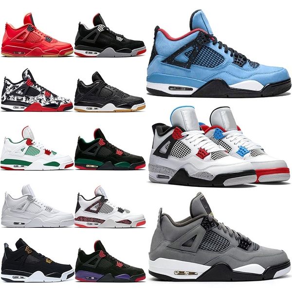 

4 cool grey 4s og bred for 2019 men basketball shoes white cement fire red tattoo trainer athletic sport sneakers ing