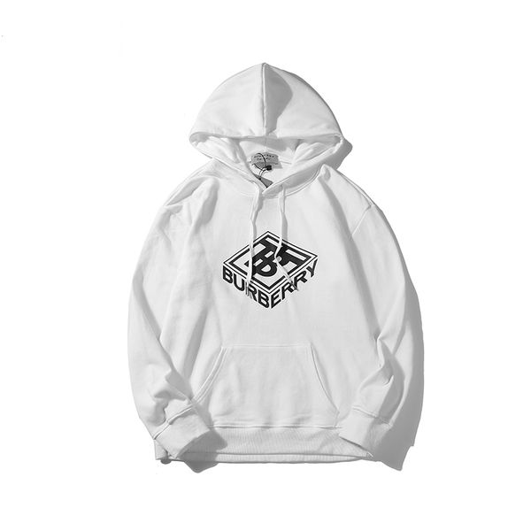 

burberri designer luxury mens hoodie tide brand boutique sweatshirt fine geometric pattern letter printing logo couple wild hoodie, White;black
