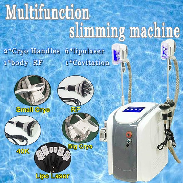 

вакуумная кавитация rf машина для похудения cryolipolysis жира замораживания lipo лазерная липосакция машина две крио ручки работа в то же с