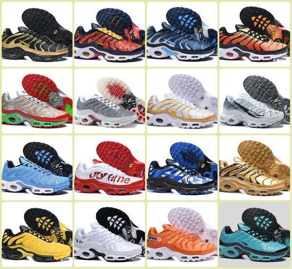 

wholesale 2019 tn plus running sports shoes air tn plus chaussures black white yellow mens bumblebee be true mercurial ultra sneakers