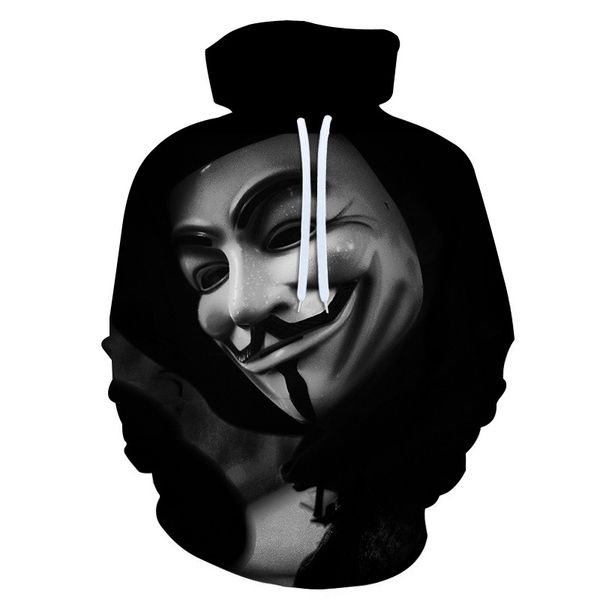 

joker series2019 new sweatshirts men brand hoodies men 3d printing hoodie male casual tracksuits size s-6xl wholesale and retail, Black