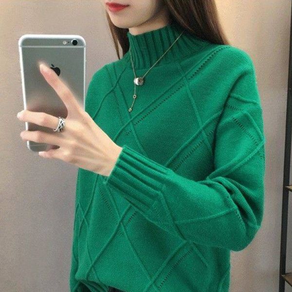 

peonfly new 2019 autumn women lady sweater high elastic solid turtleneck sweater women slim soft jumper knitted pullovers, White;black