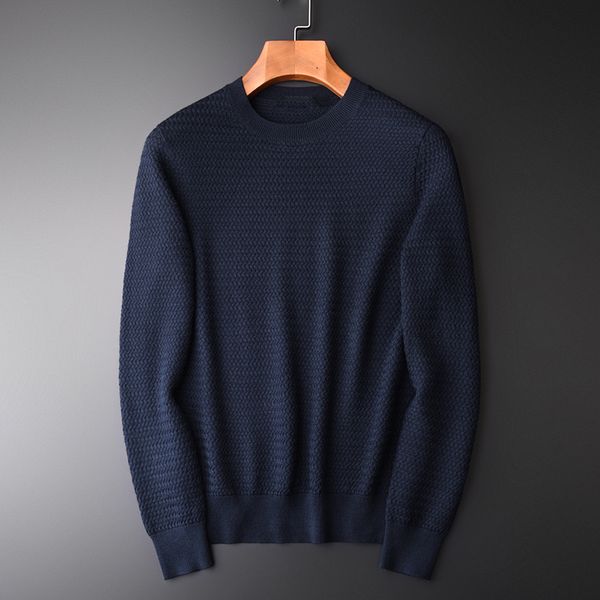 

minglu wool sweater men winter luxury fashion blue and black sweaters man plus size 3xl 4xl solid color slim fit mens sweaters, White;black