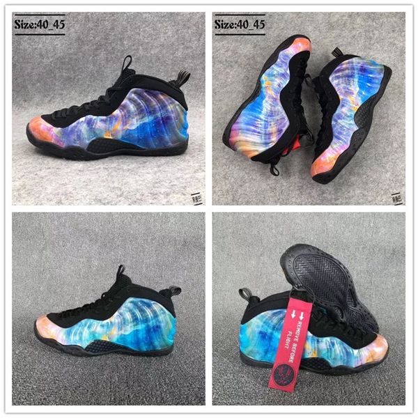

2018 new penny hardaway 1 galaxy multicolor foam basketball shoes for one foams mens trainers designer shoes size 40-45