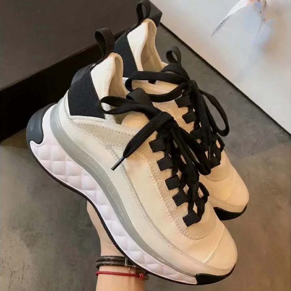 

new chain reaction men women luxury shoes fashion leather trainers sneakers platform triple espadrilles shoe001store 016, Black;red