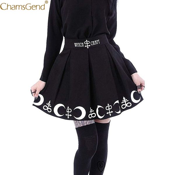 

women gothic punk skirts womens with design summer skirts womens witchcraft moon magic spell symbols black mar