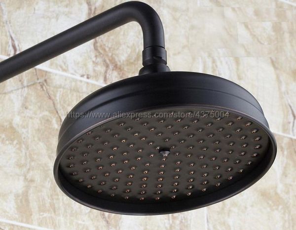 

round vintage retro bathroom rain shower head 8 inch black oil rubbed brass shower sprayer nsh003