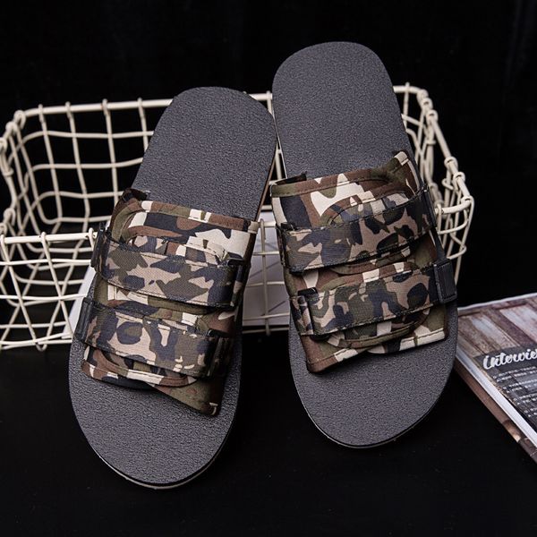 

summer couple camouflage slippers men sandals women clogs non-slip comfortable outdoor flats flip flops fashion shoes