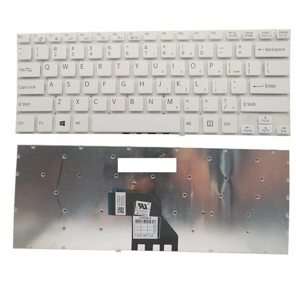 

для svf143a1qt svf142a23t svf143a2tt laptop английский keyboard white