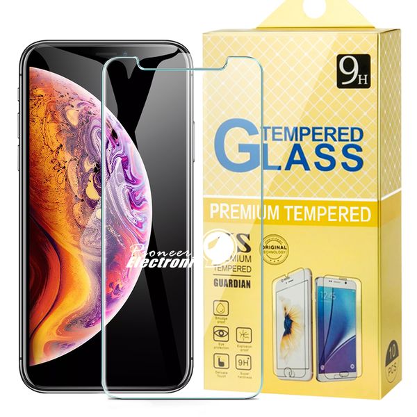 

for new iphone 11 pro xr xs max x 8 7 samsung a50 s7 s6 tempered glass screen protector huawei mate 20 x p20 lite pro paper package 0.26mm