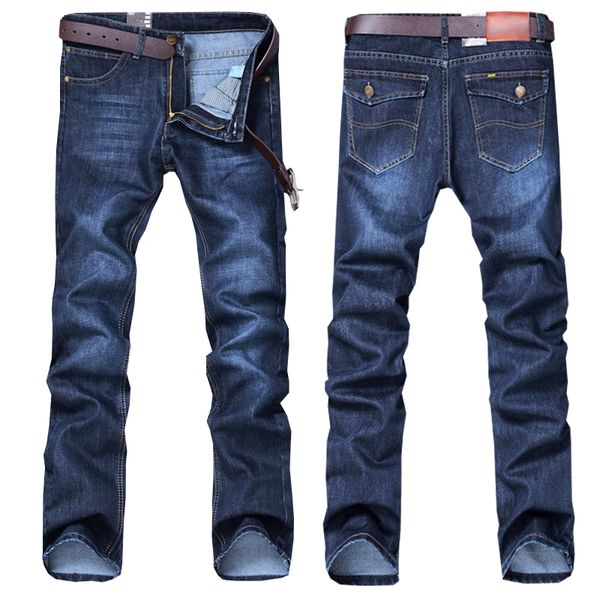 

2019 spring and summer jeans men's new straight slim youth casual fashion trousers men's pants street urban motorcycle jeans, Blue