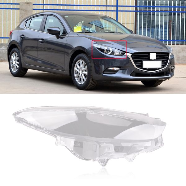 

capqx 1pcs for 3 3 axela 2017 front headlamp glass lampshade headlight lens waterproof bright lamp cover shade shell