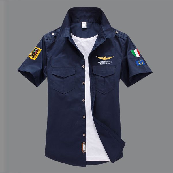 

plus size -6xl 2018 summer men's casual brand short sleeve shirt man pure cotton shirts army green clothing, White;black