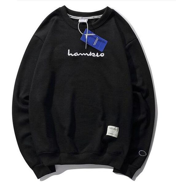 

Luxury men women embroidery hoodie champion pullover new cla ic tripe red mark hooded long leeved pullover track uit women weat hirt, Black