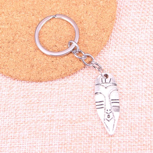 40*15mm TIKI Tribal Mask Keychain, nova moda feita à mão, joias de dropship de festas de festas de metal