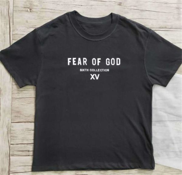 

FOG SIXTH COLLECTION Black Mens Tshirts Designer Round Neck Luxury Fear Of God Tees Short Sleeve Male Tops
