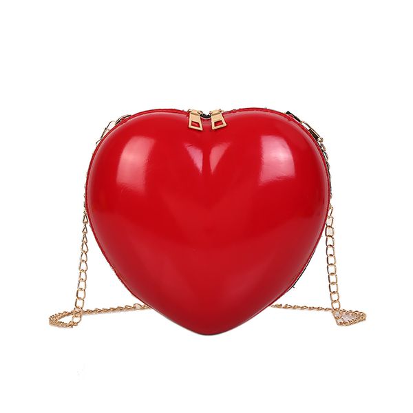 

women zipper heart-shaped crossbody bag simple fashion shoulder bag