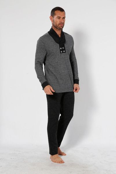 

siyah inci male pattern tracksuit suit 54063, Black;blue
