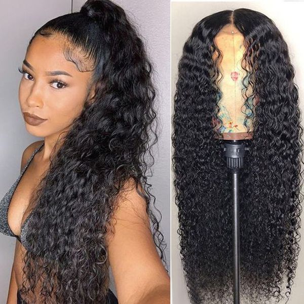

13x4 brazilian curly human hair wig high ratio lace front human hair wig with baby pre plucked remy 180% density, Black;brown