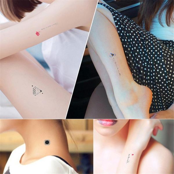

30pcs sheet temporary metallic tattoo gold silver flash tattoos inspired black tattoo stickers arm shoulder chest body art