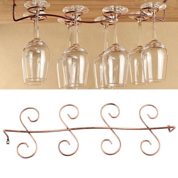 

8 wine glass rack stemware hanging under cabinet holder hanger kitchen