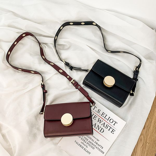 

leather women's bag new korean shoulder bag fashion small square travel shopping