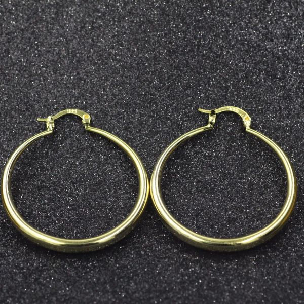 

jewelry 18 k rose gold jewelry trade selling earrings the circular smooth female 18 k earrings the unique, Golden;silver