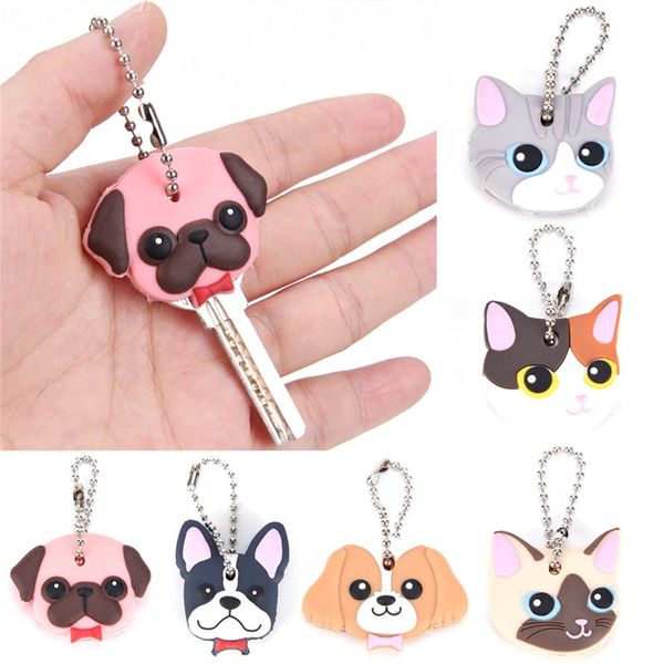 

1pc cartoon silicone protective key case cover for key control dust cover holder organizer home accessories supplies