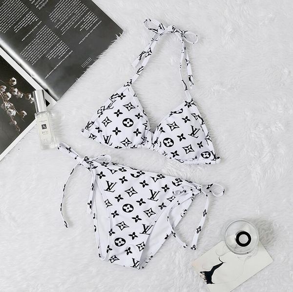 

wholesale)2020 ladies beach swimwear bikini lingerie 2 pieces swimsuit women's swimsuit ing, White;black