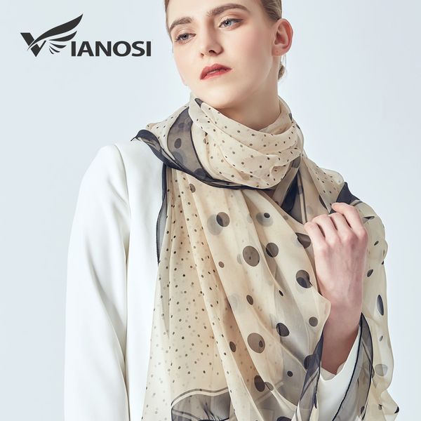 

vianosi] summer woman scarves 2019 dot print silk scarf for women big size sunscreen beach stoles elegant hijab brand shawls