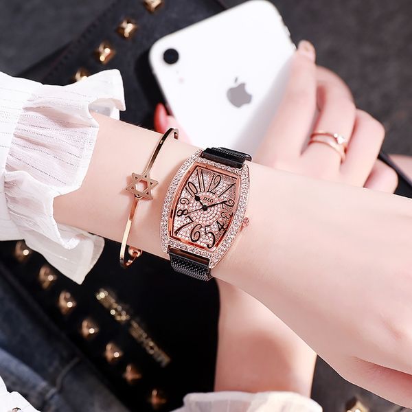 

skb2f iron-absorbing ic full-drill bucket fashionable women versatile temperament iron-absorbing electronic full-drill bucket electron elect, Blue