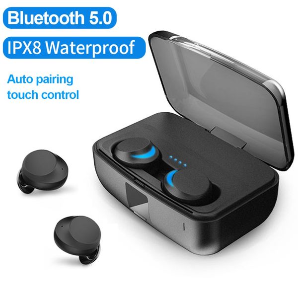 

c3 tws ipx8 waterproof bluetooth 5.0 earphone touch true wireless earbuds stereo cvc8.0 noise cancelling headphone 5h music time