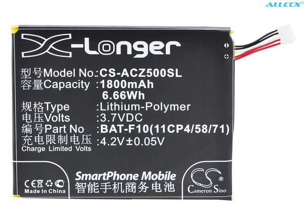 

cameron sino аккумулятор высокого качества bat-f10 (11cp4/58/71) для acer liquid z500