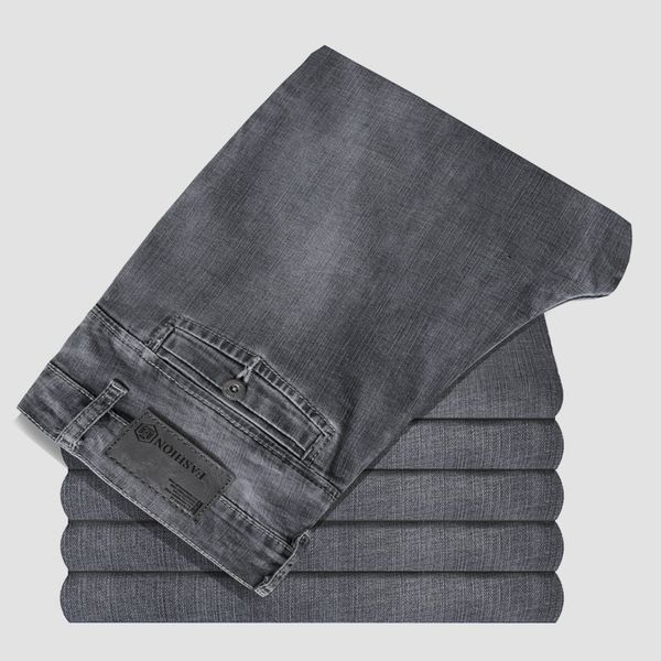 

men's jeans arrival autumn style men boutique denim business casual solid slim trousers pants plus size 28-40, Blue