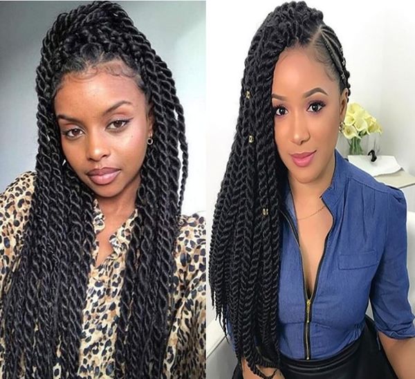 Synthetic Hair Lace Wig Twist Braids Lace Front Wigs Heat