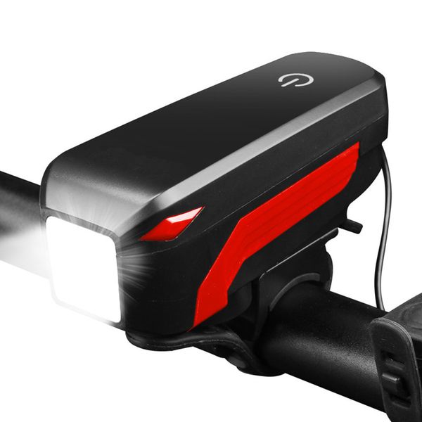 

bike lights with 140db horn ip45 waterproof rechargeable led outdoor sports mountain bicycle light lamp safety p#