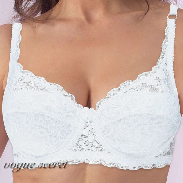 

femme lingeries lace women embroidery bra lingerie 32 38 40 44 size a b c d e f cup ing, Red;black