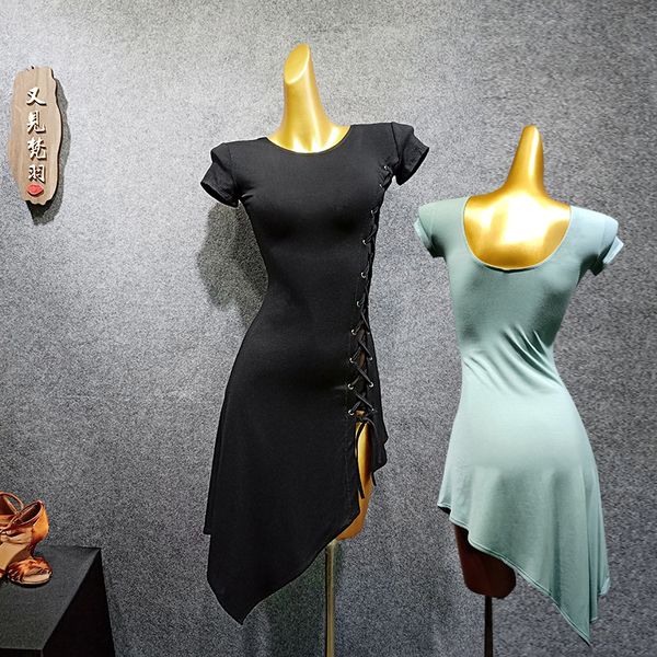 

латинская практика юбка танго платье бальные танцы конкурс платья латинский танец платье женщины, Black;red