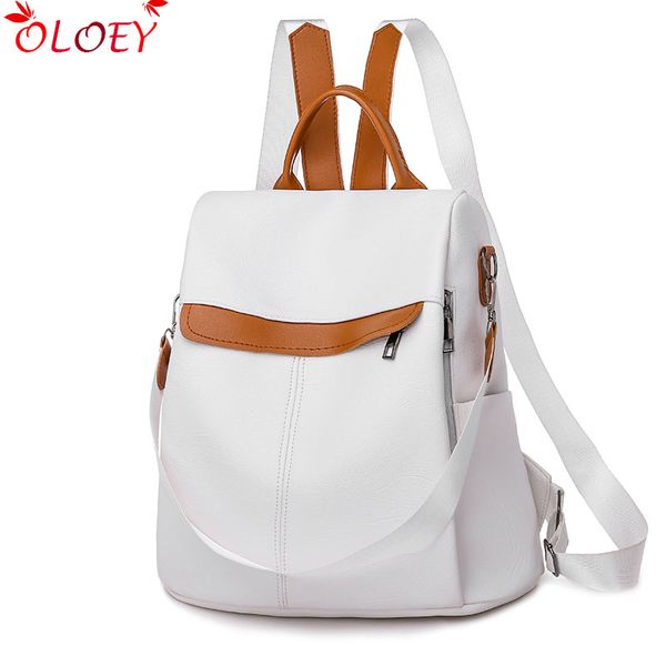 

2019 new brand designer leather ladies backpack wild quality anti-theft bag ladies teen travel bag luxury backpack mochil