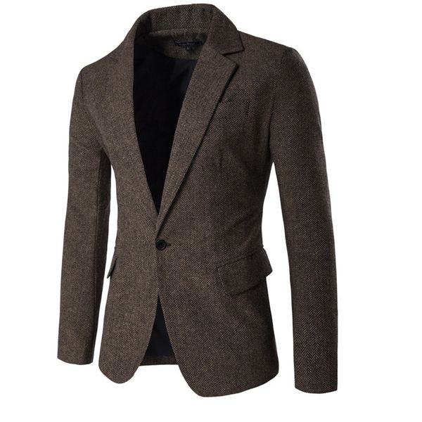 

2019 high-quality new men fashion brand blazer british's style casual slim fit suit jacket male cloth fabric blazers men coat, White;black