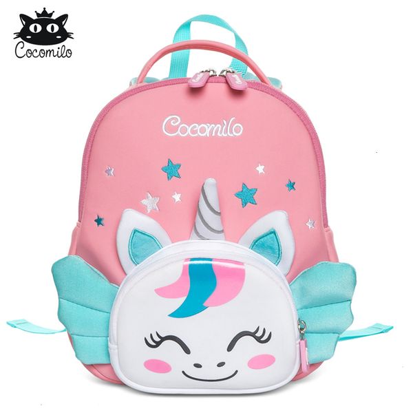 

дети cocomilo 3d мультфильм школа kawaii soft pink unicorn смазливых детский рюкзак малыши детские мешок подарок дети