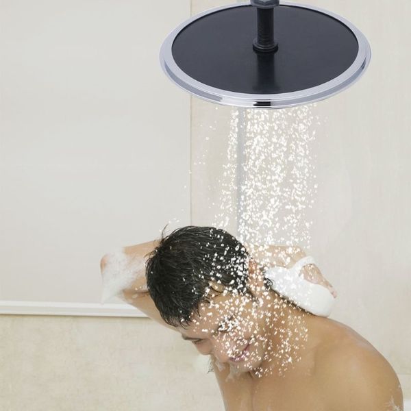 

round shape bathroom shower head straight screw rainfall showering sprayer g1/2" new