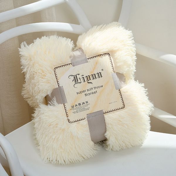 

blankets soft flannel blanket solid warm long shaggy fuzzy fur throw rug for sofa bedding home decor winter upgrade d30