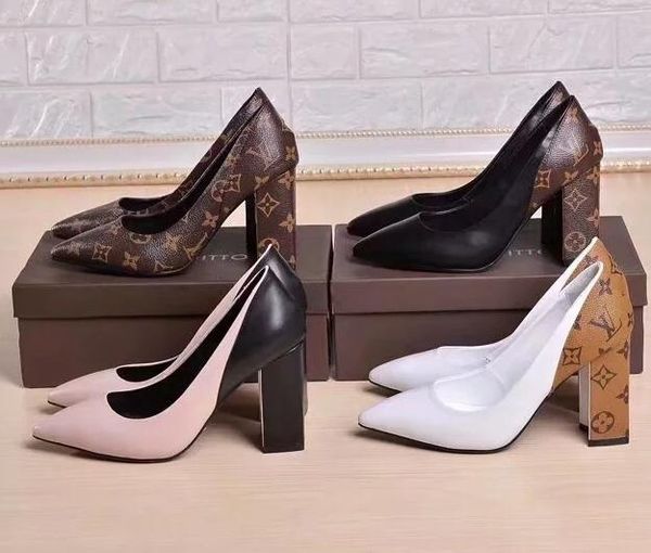 

Новые модные женские повседневные туфли из натуральной кожи на высоком каблуке с печатью Высочайшее качество Женская обувь L398