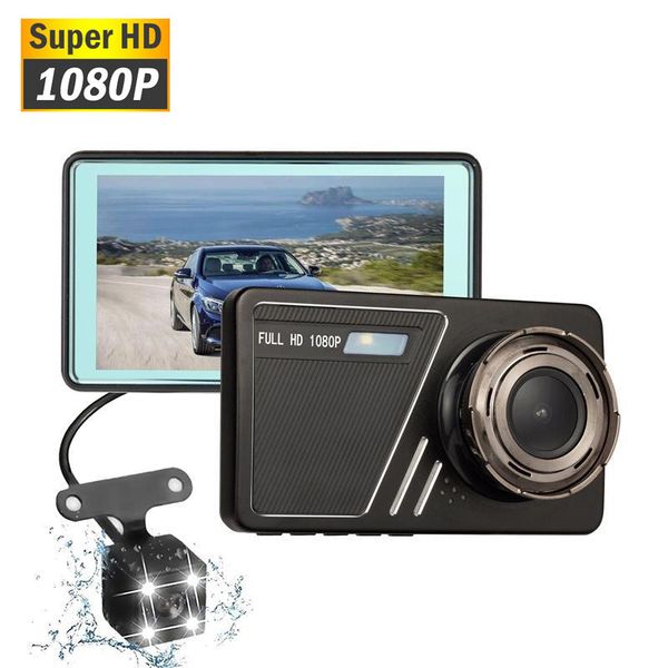 

4.5 " hd автомобильный видеорегистратор тире камера заднего вида видеорегистратор 1080p петля записи 170 ° широкий угол ночного видения g-се