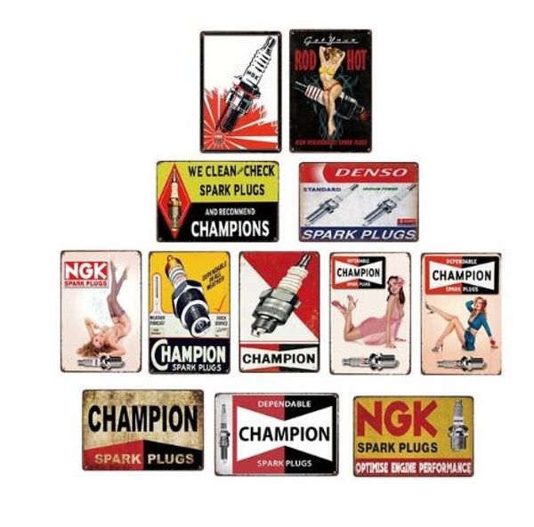 

Tin ign route 66 metal po ter park plug decorative plate vintage tin ign retro plaque bar room home decor 20x30 cm