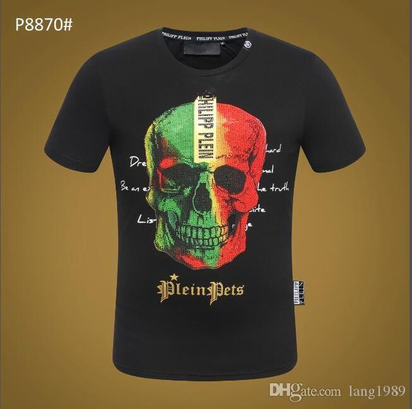 

0-образным вырезом tee 2019 новая мода грудь вышивка волк мужчины футболка с коротким рукавом повседневная футболка битник фрактальный узор, White;black