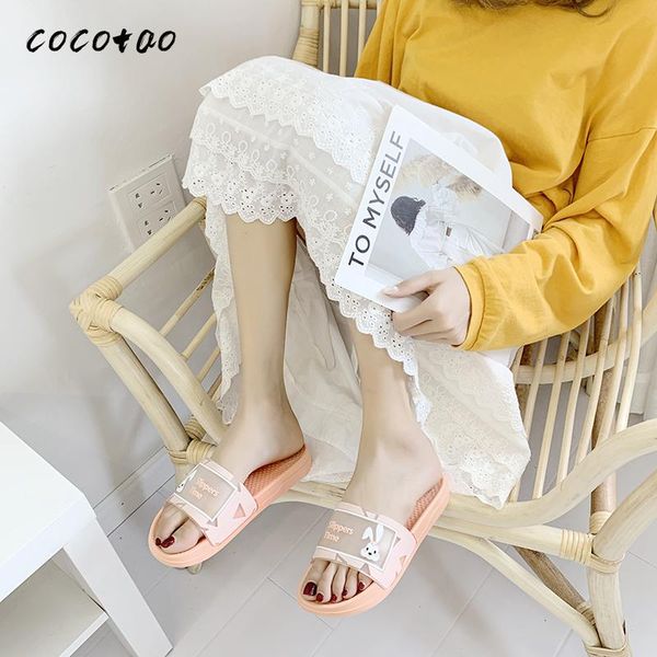 

slippers women's sandals and outside wear summer cute indoor thick bottom non-slip bathroom bath home, Black
