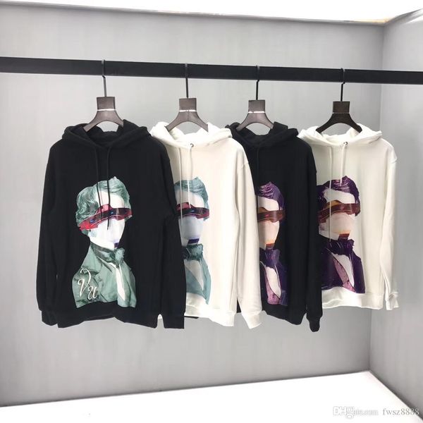 

мужские толстовки дизайнер нью-париж мода италия марка женщины толстовка hip hop streetwear пуловер мужской лучшие качества вскользь толстов, Black